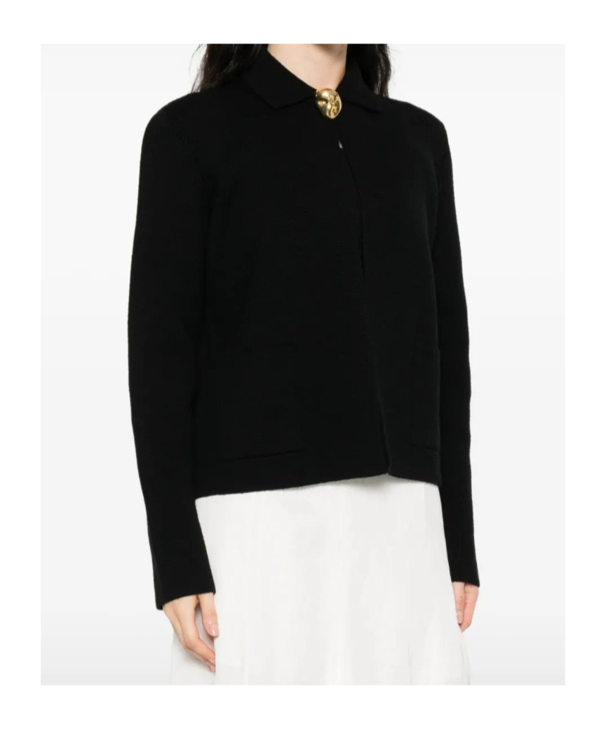 Fabiana Filippi Merino Wool Jacket In Black