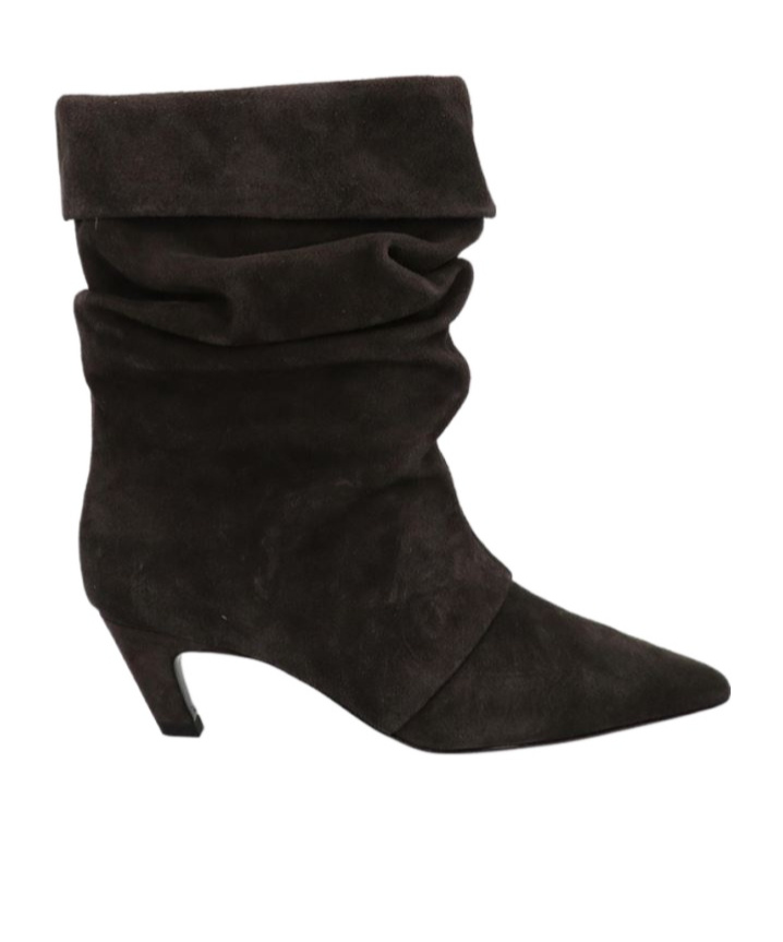 Ash Pointed Ankle Boots In Black