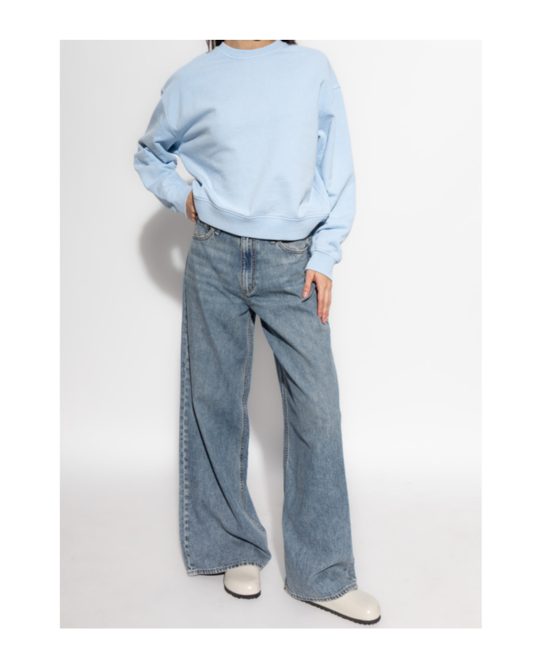 Samsoe & Samsoe Crew-neck Sweatshirt In Blue