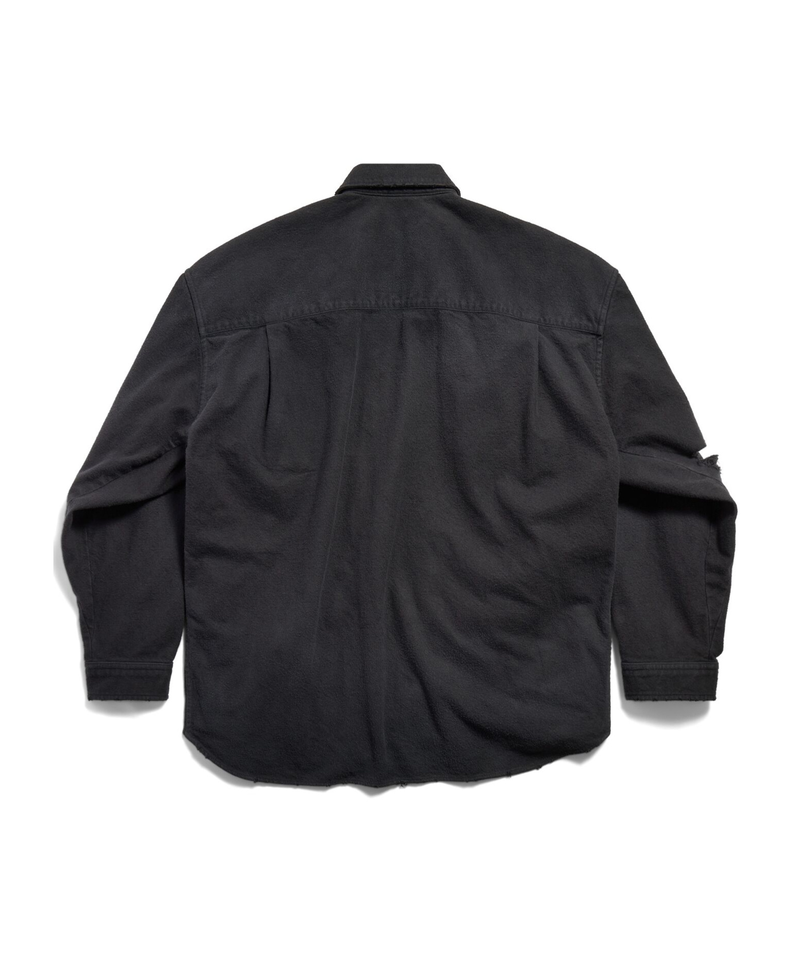 Balenciaga Laminated Shirt In Black