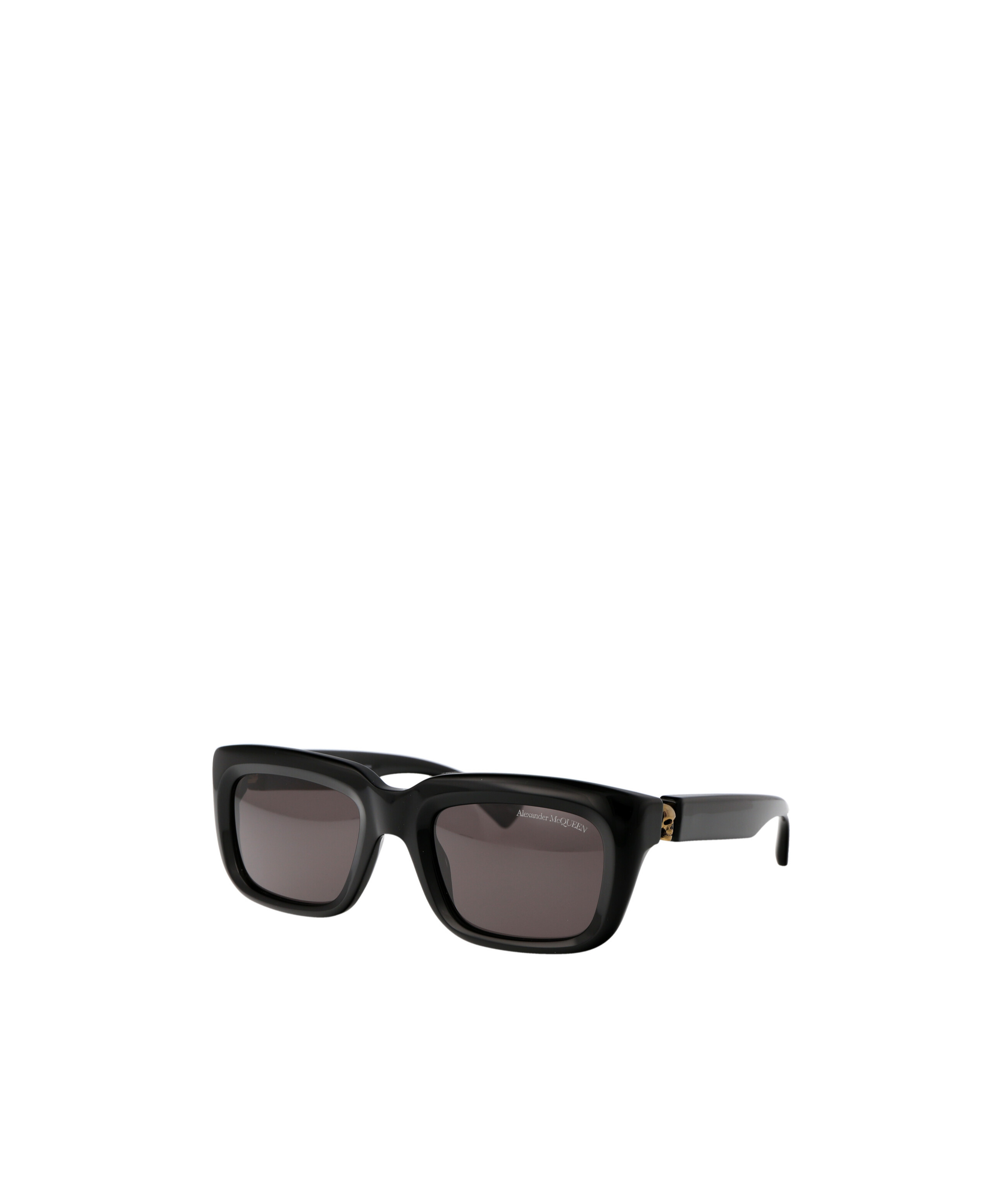 Alexander Mcqueen Floating Skull Square-frame Sunglasses In Black