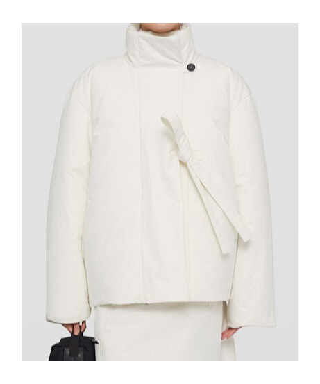 Jil Sander Cotton Down Jacket In White