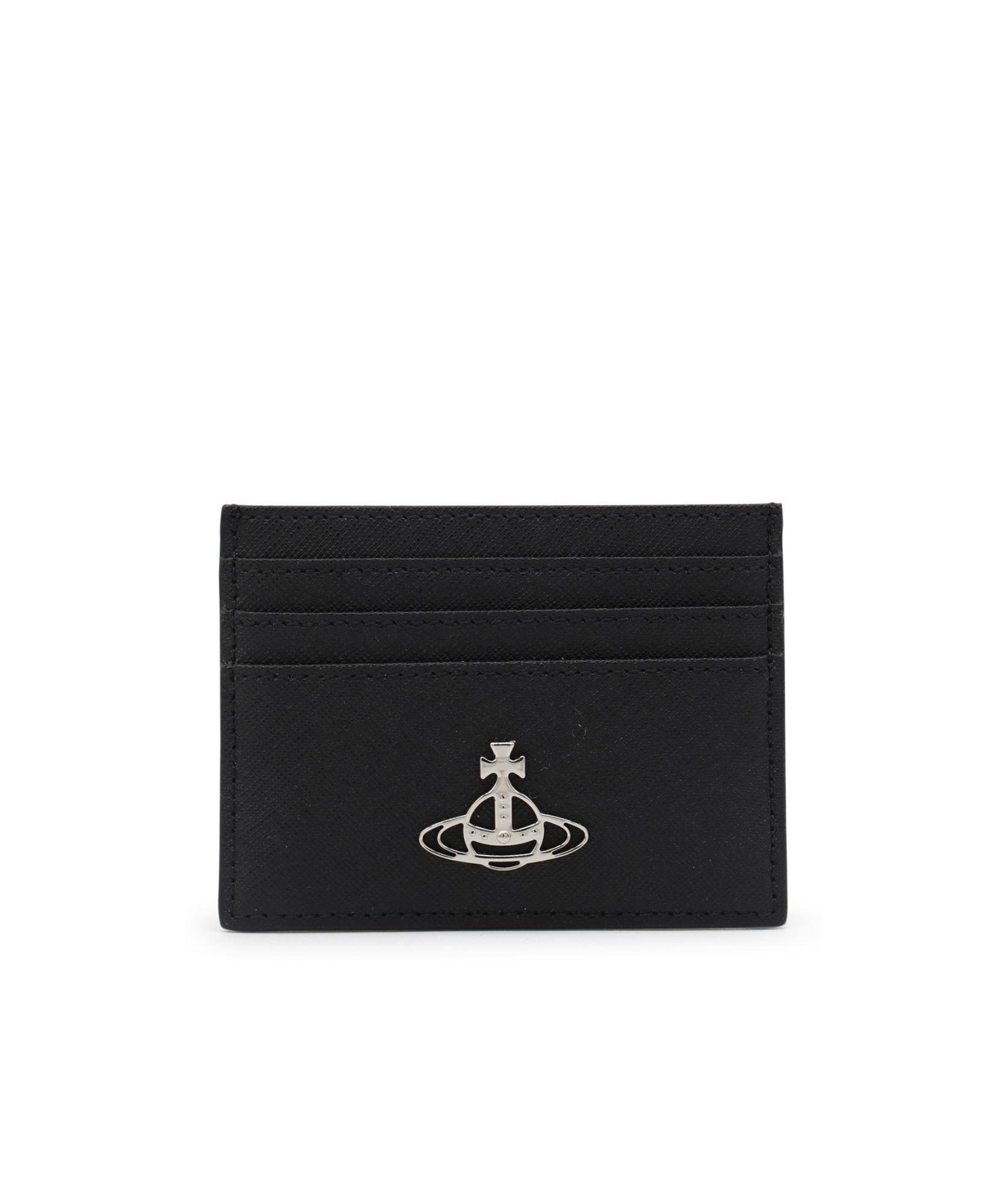 Vivienne Westwood Card Holder Flat Small Leather Goods Black In Black