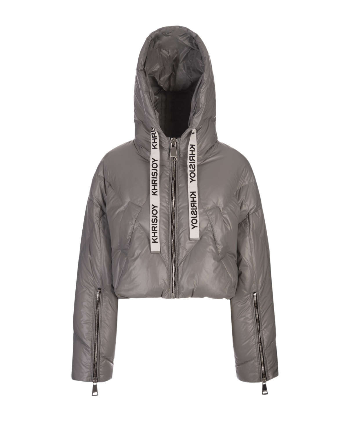 Khrisjoy Grey Khris Shorty Puffer Jacket In Gray