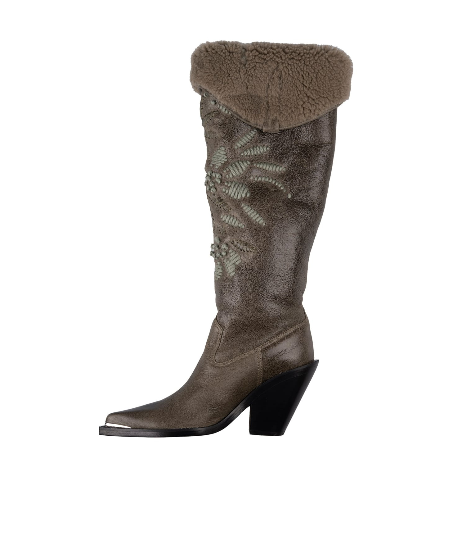 ERMANNO SCERVINO ROUND-HEAD BOOTS 