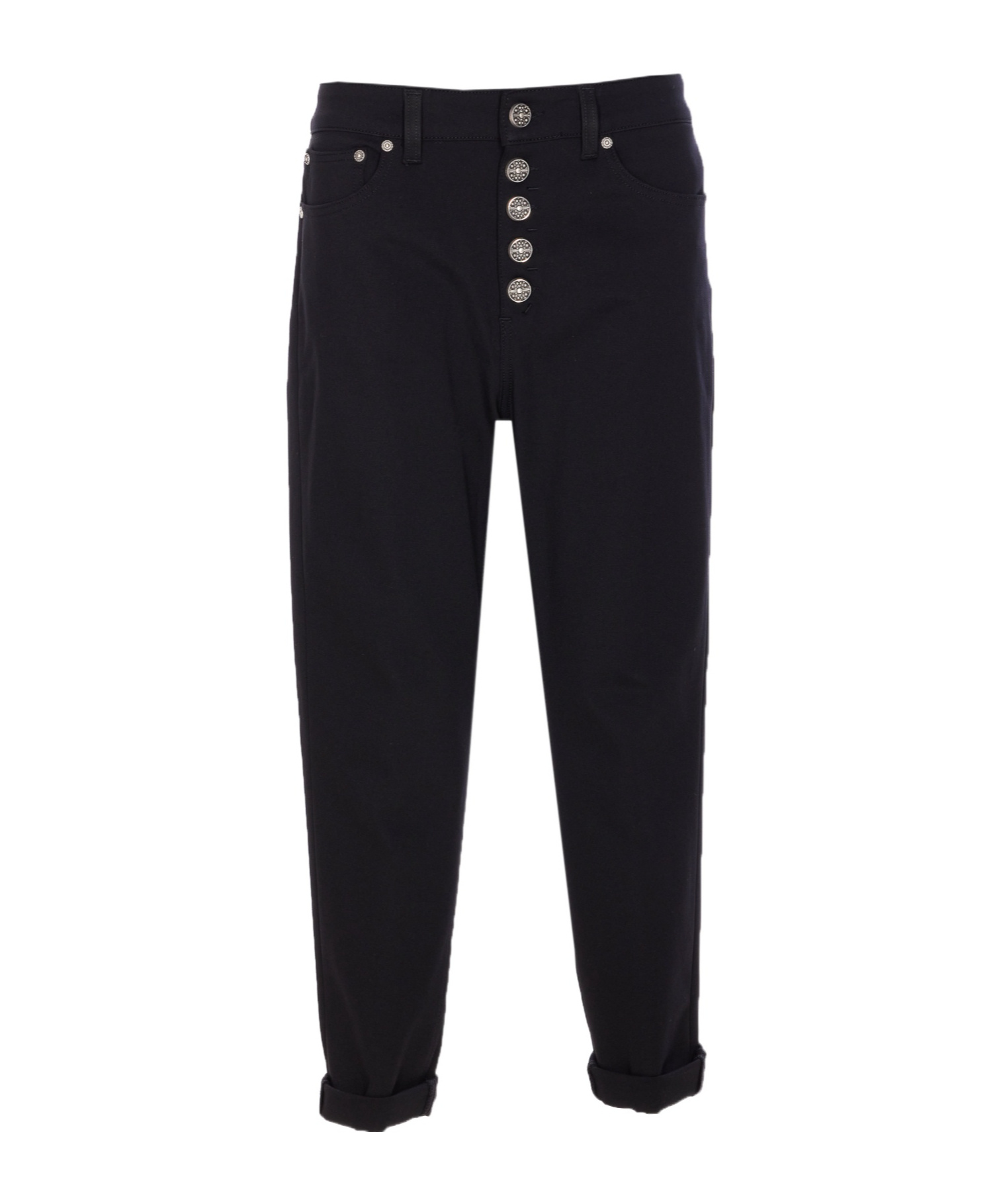 Dondup Button-fastening Logo-patch Jeans In Black