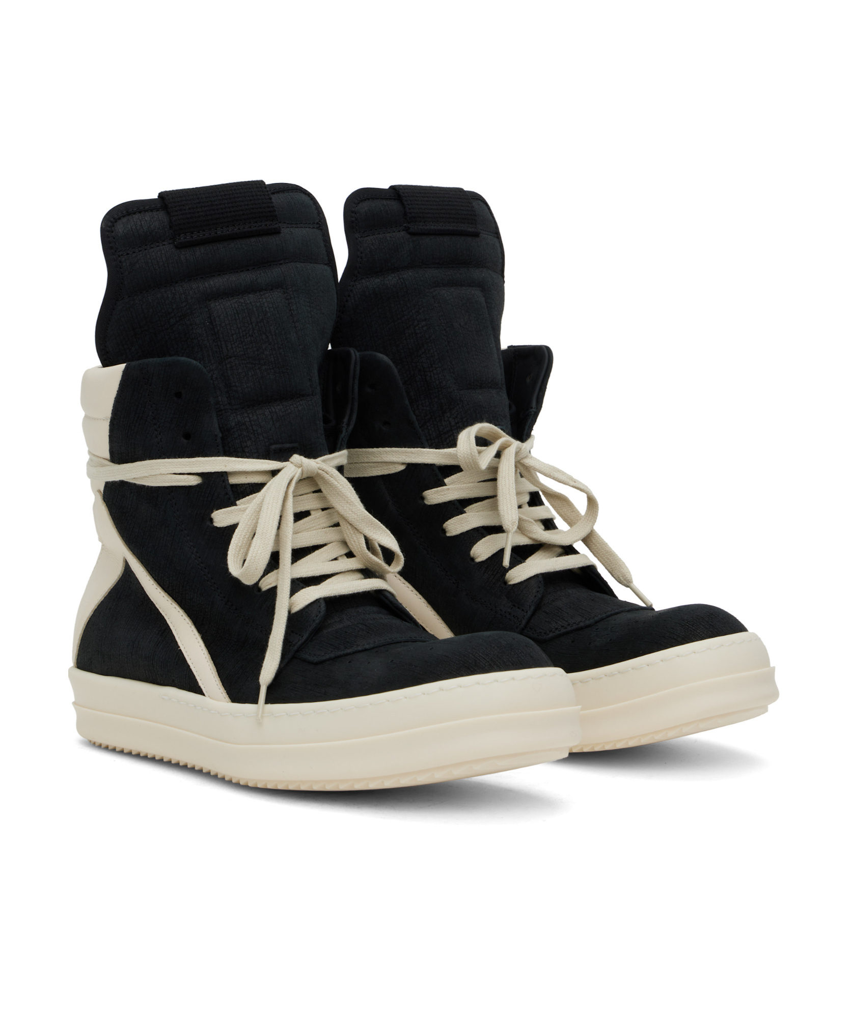 Rick Owens Lace-up High-top Sneakers In Black