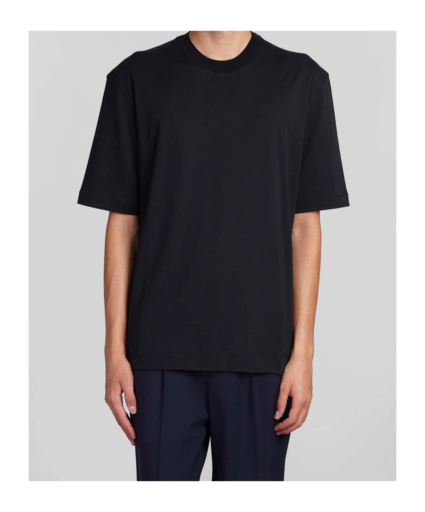 Shop Zegna Crew-neck T-shirt In Black