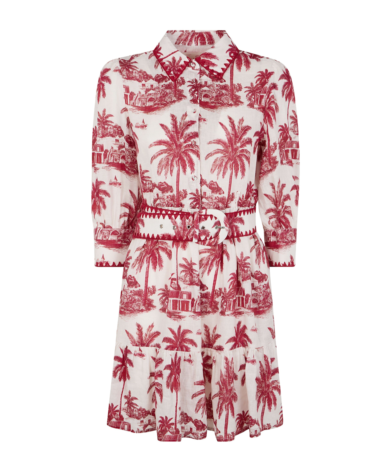 Mc2 Saint Barth Daisi Short Dress With D Belt By  In Multi