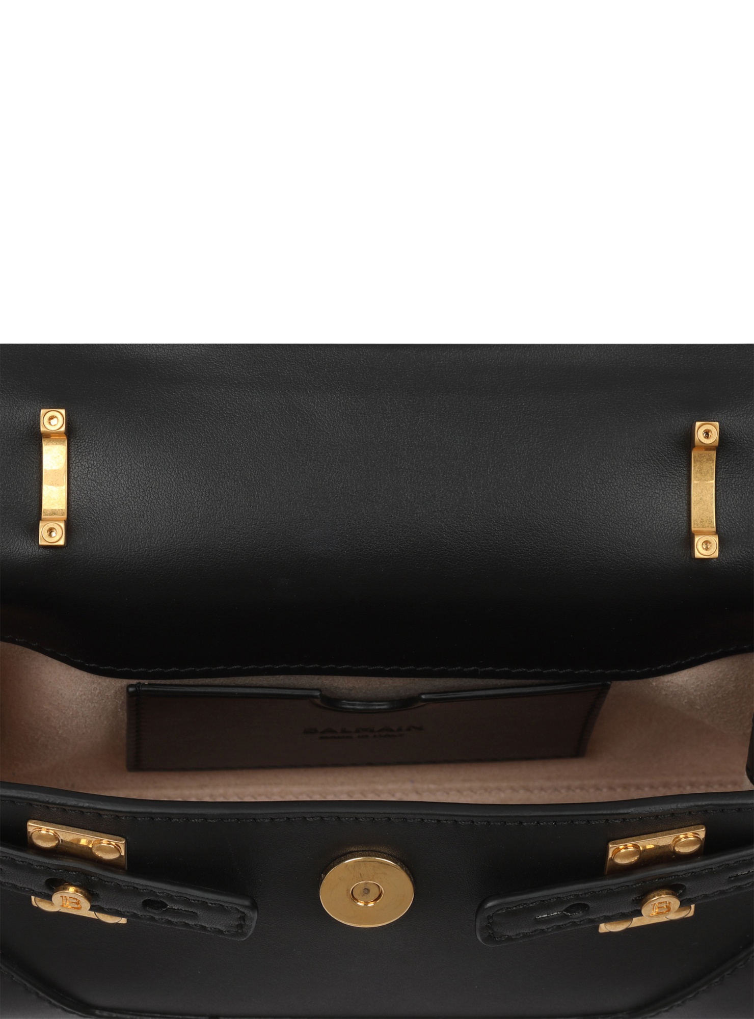 Balmain Small Top Handle B-buzz Bag In Black
