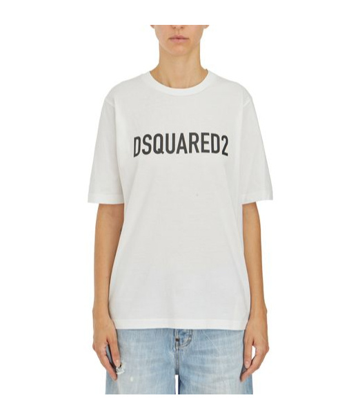 Dsquared2 Dsquared Woman White Cotton T-shirt In White