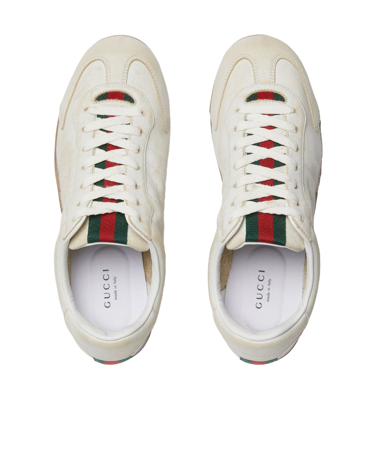 Gucci Elan Washed Leather Low-top Sneakers In Multi