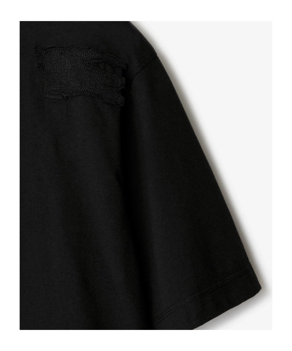 Burberry Short-sleeve Cotton T-shirt In Black