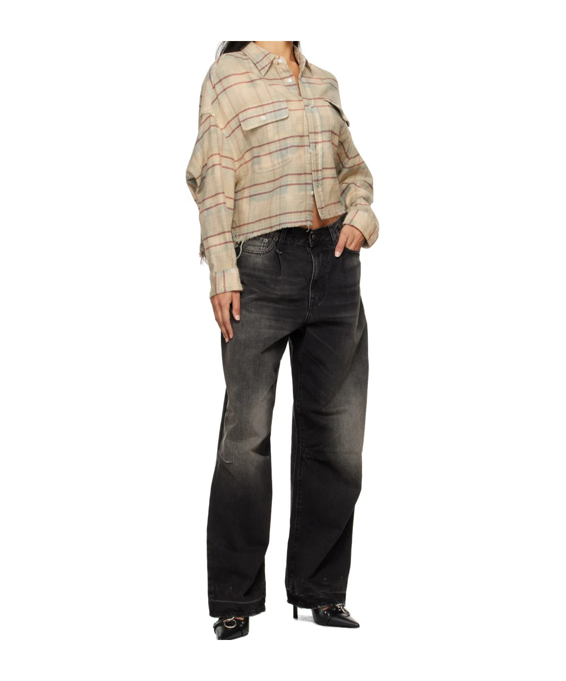 R13 Logo Denim Pants In Black