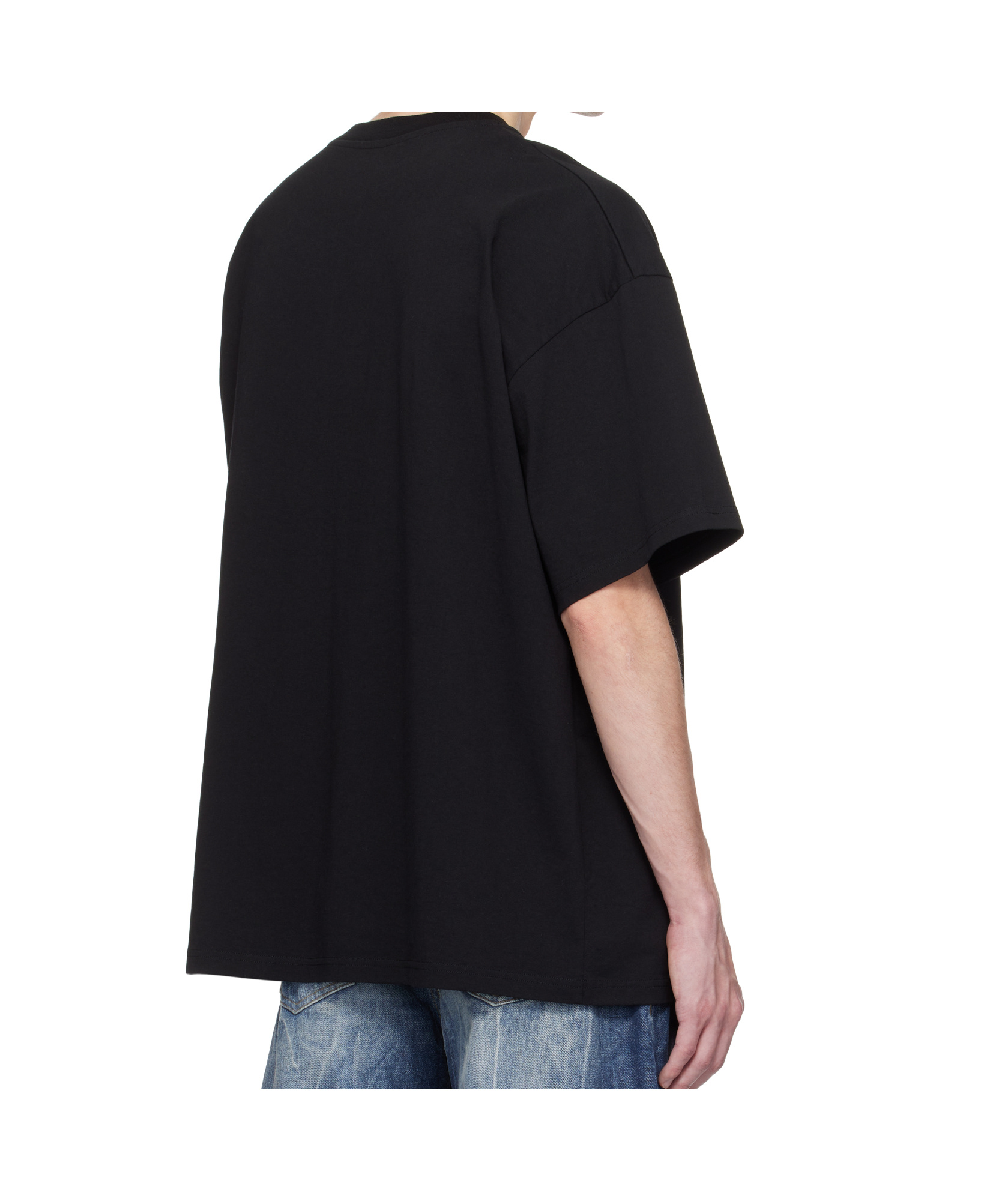 Martine Rose Black Ss Oversized T-shirt In Black