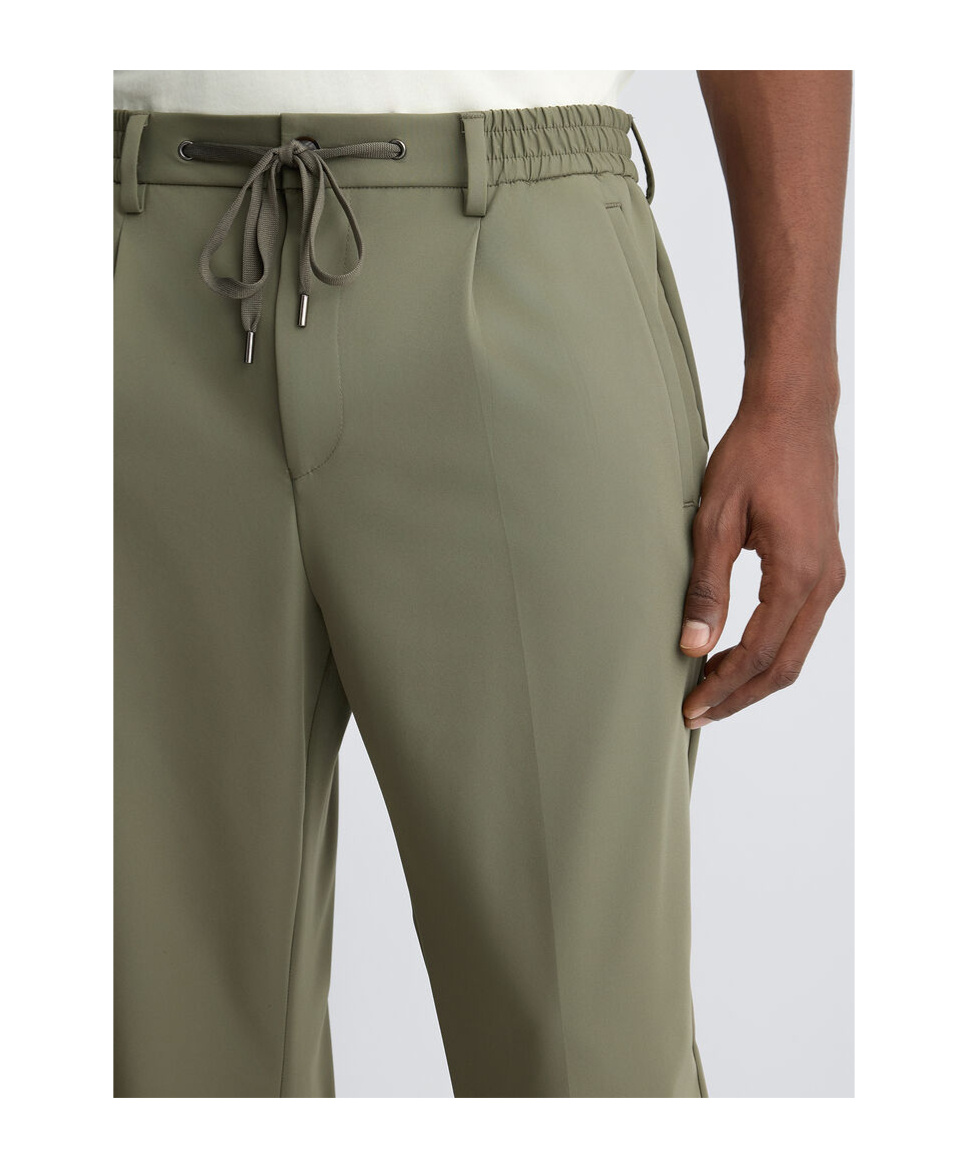 Liu •jo Drawstring-waist Trousers In Green