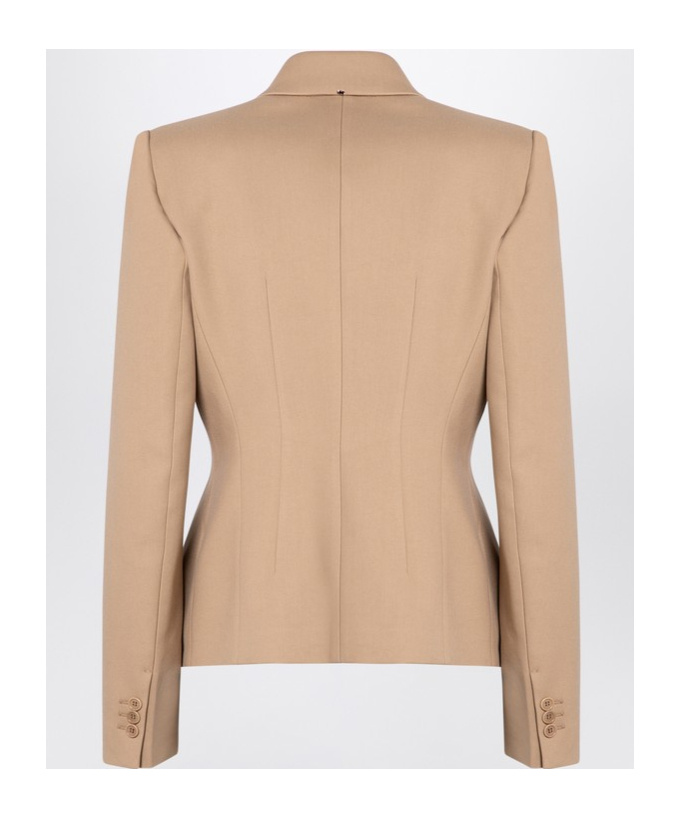 Shop Sportmax Double-breasted Jacket In Nude