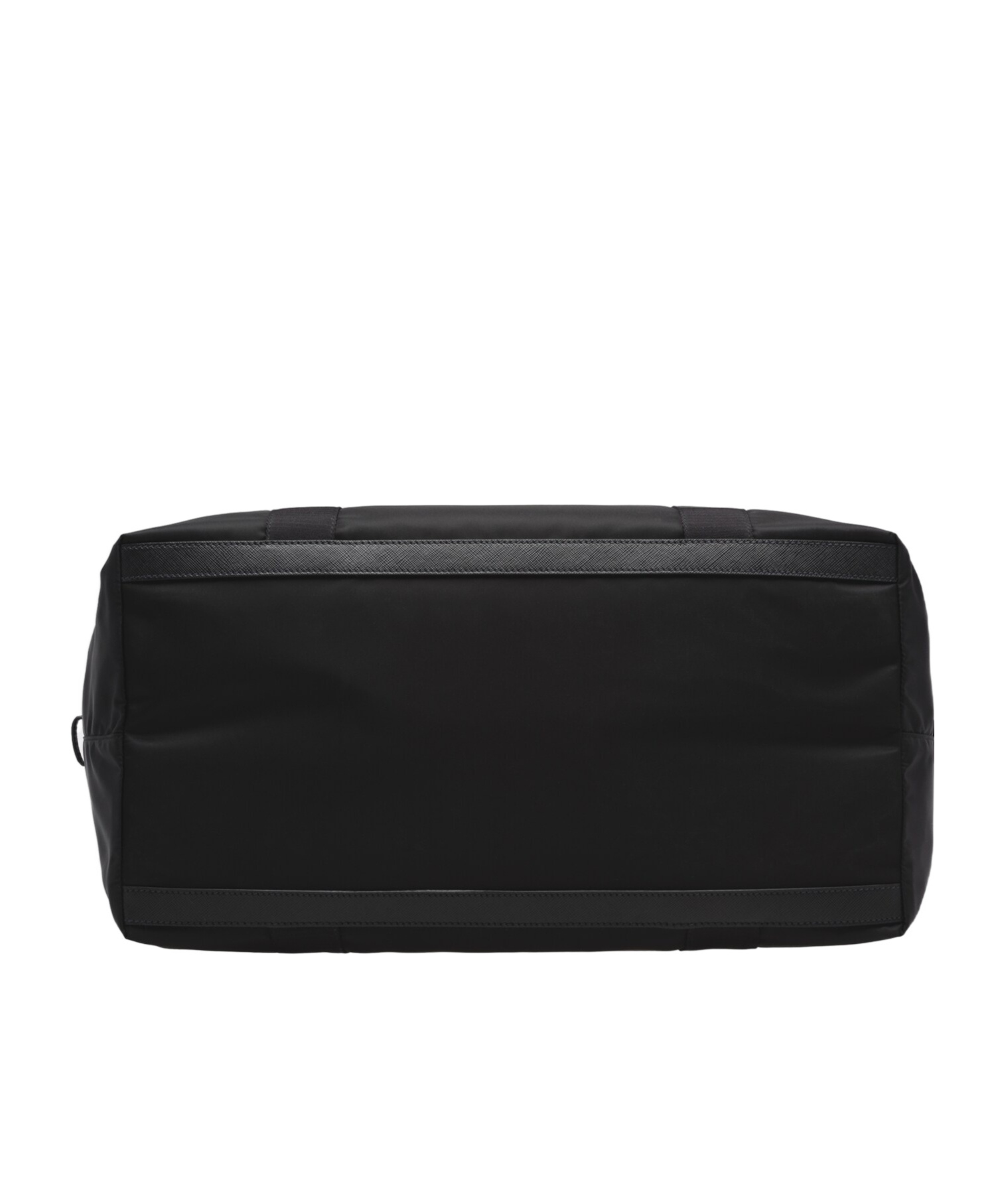 Prada Re-nylon And Saffiano Leather Duffle Bag In Black