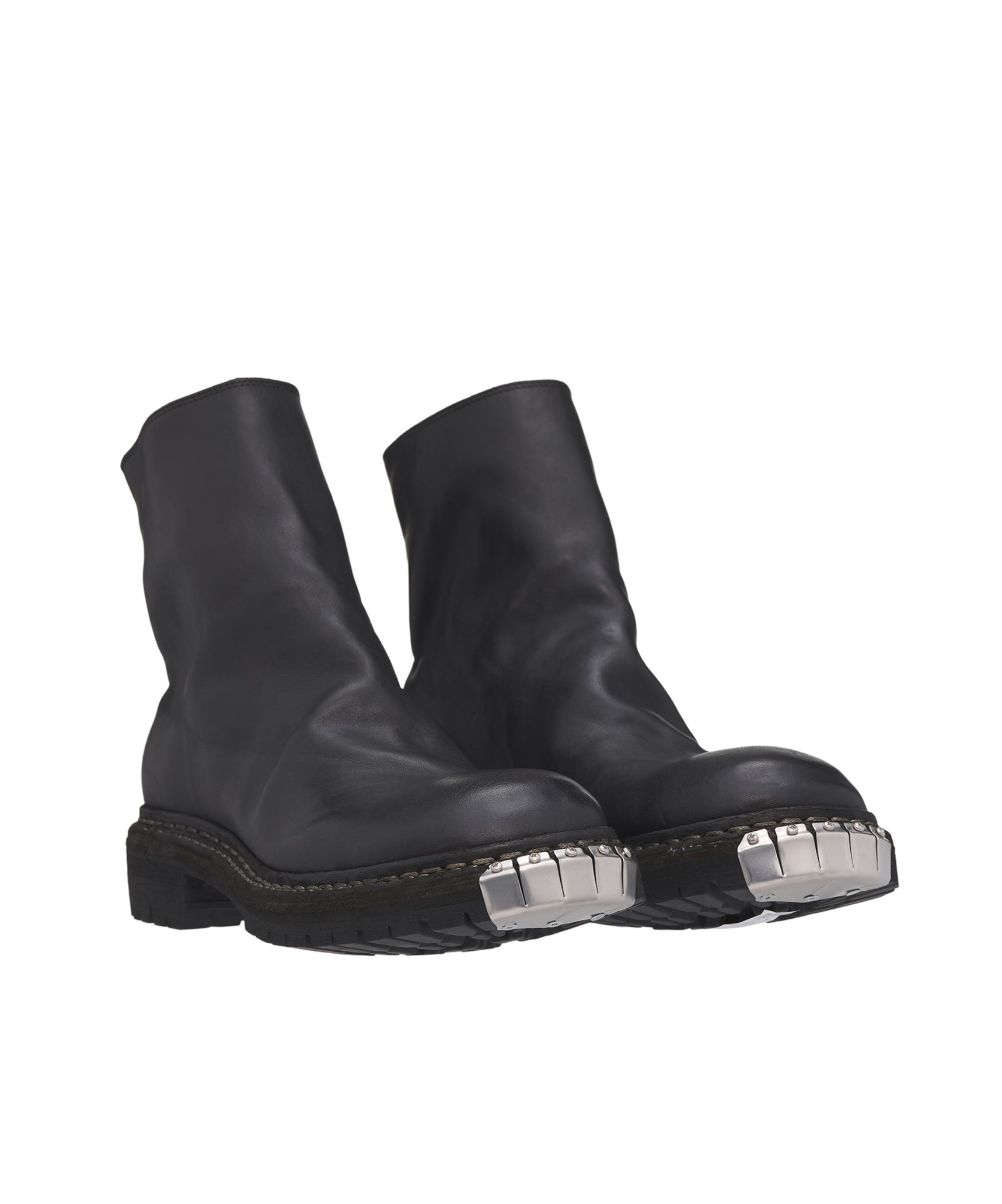 Guidi Rear Zipper Boots In Black