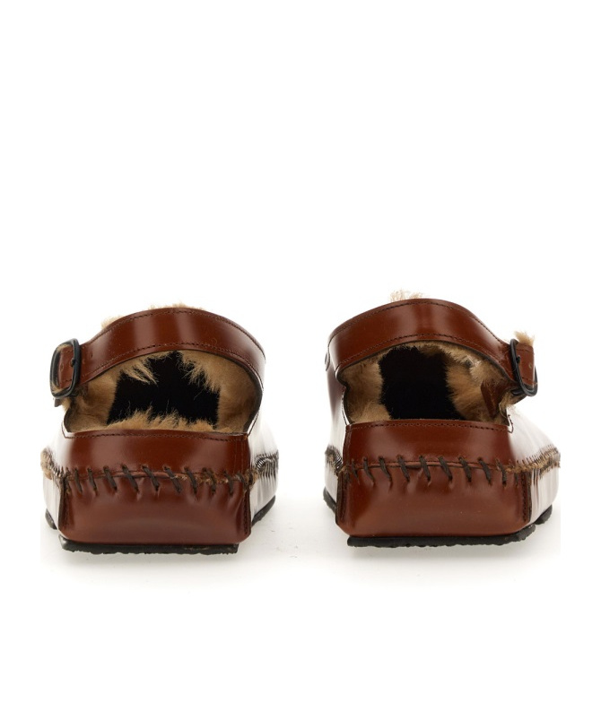 Hereu Slingback Cargol Shearling In Brown