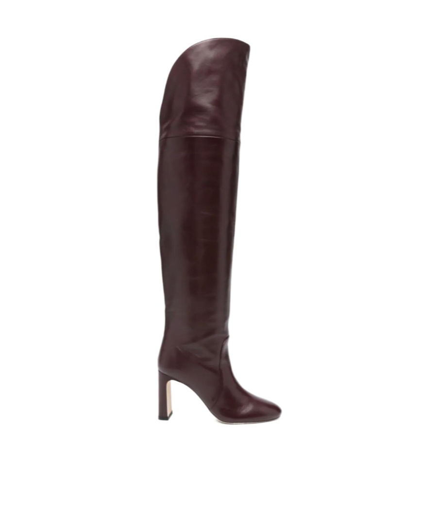 Stuart Weitzman Babette Tubo 85 Leather Over-the-knee Boots In Brown