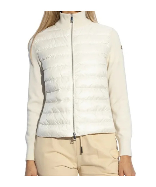 Moncler Long-sleeved Cotton-padded Jacket In White