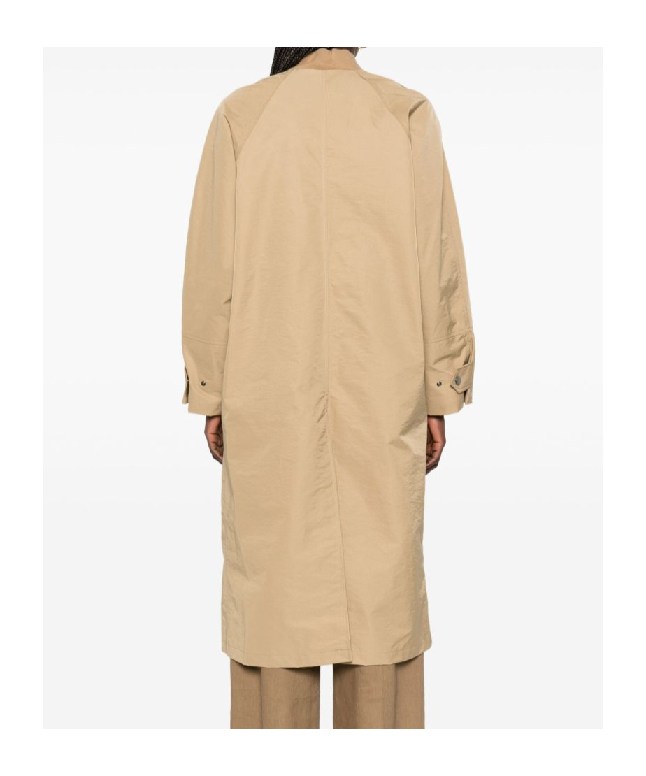 ALYSI CRINKLED-FINISH TRENCH COAT