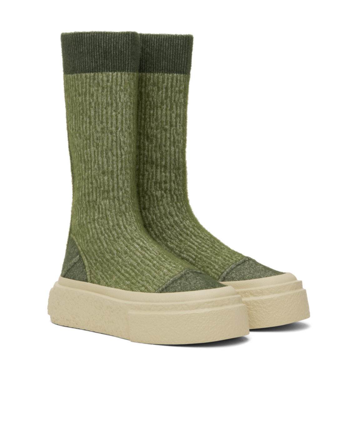 Shop Mm6 Maison Margiela Numbers-motif Sneakers In Green