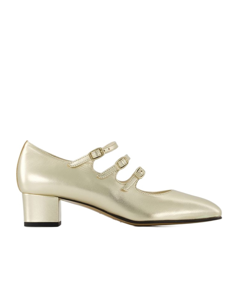 Carel Paris Round Head High Heels In Gold