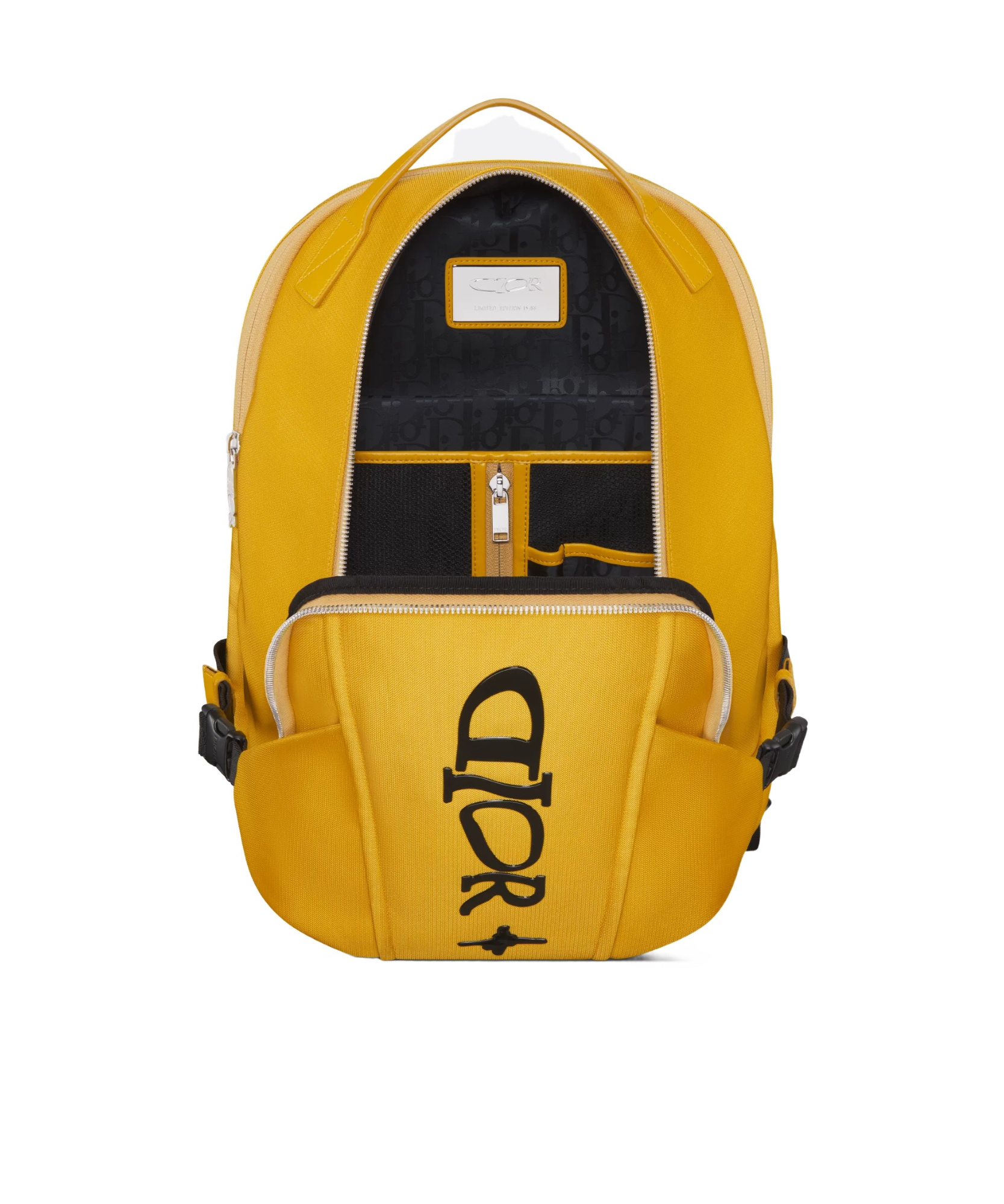 Dior Logo Backpack In Yellow