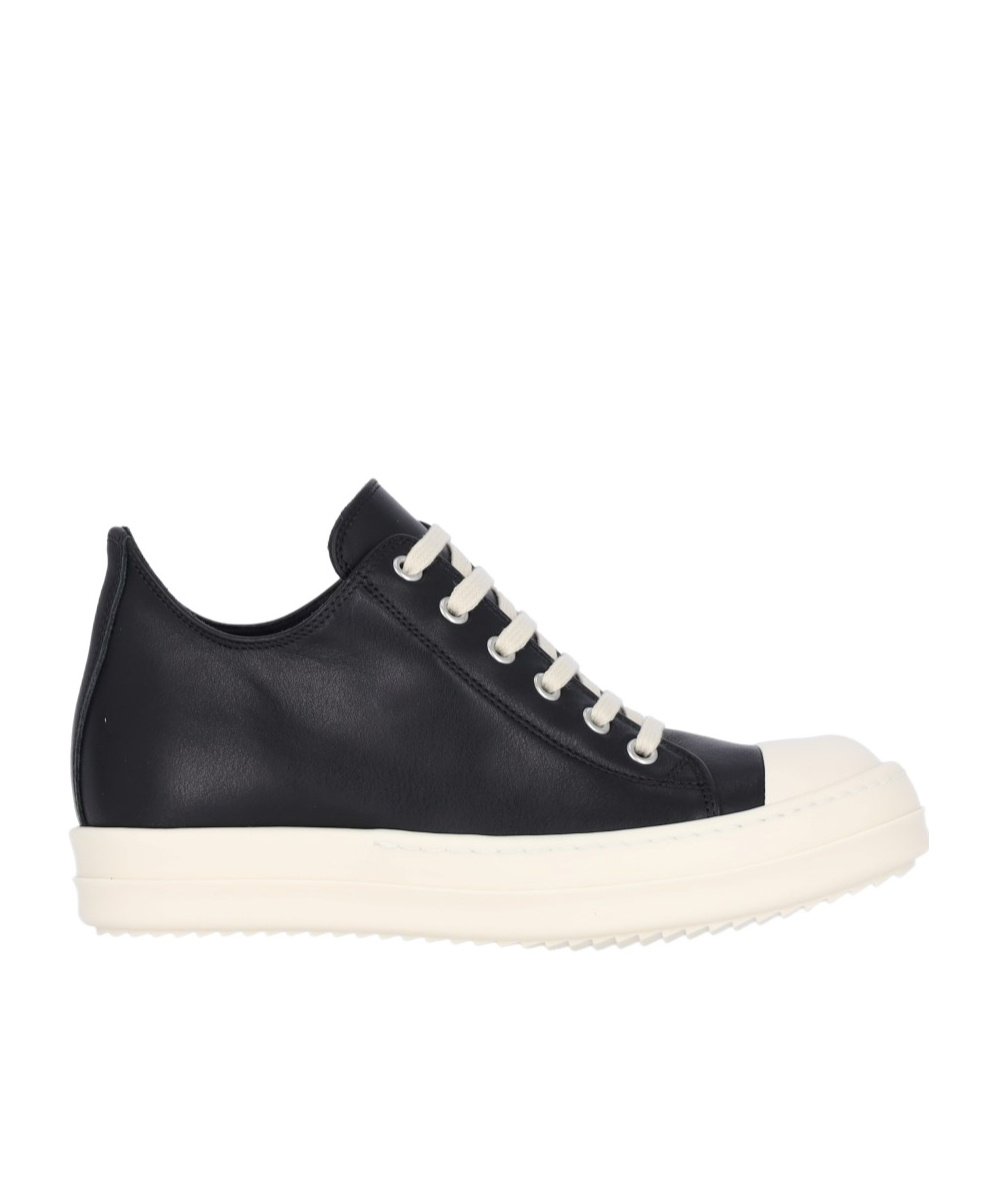 Rick Owens Woman Black&white Sneakers In Black