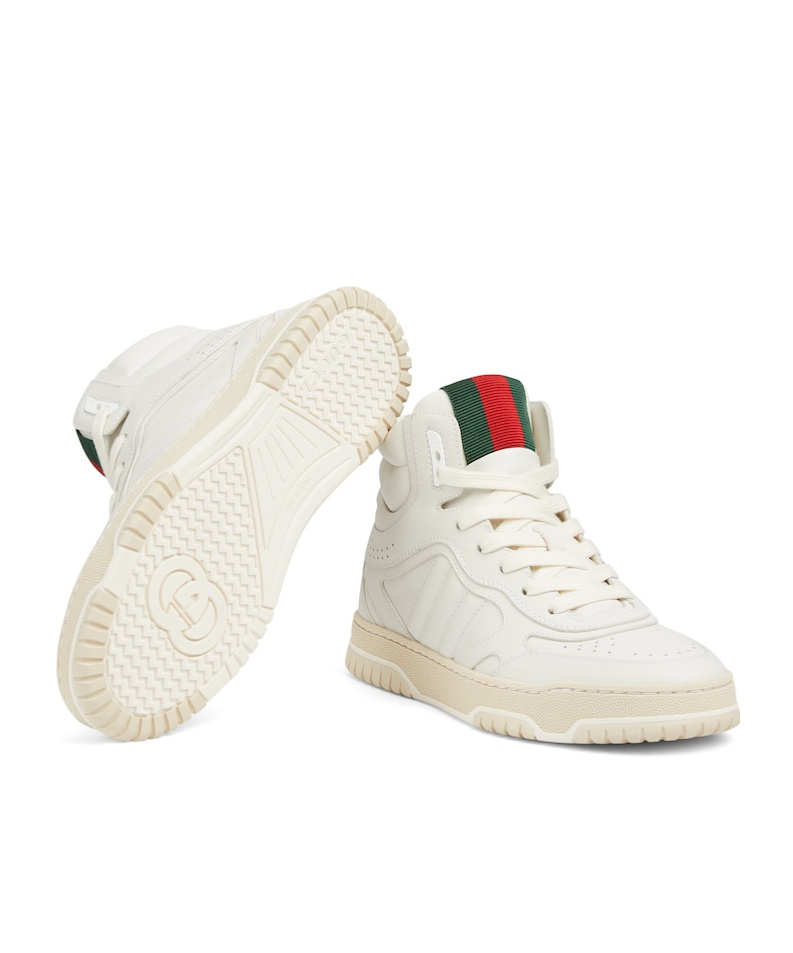 Gucci Re-web Series High-top Skate Shoes In White