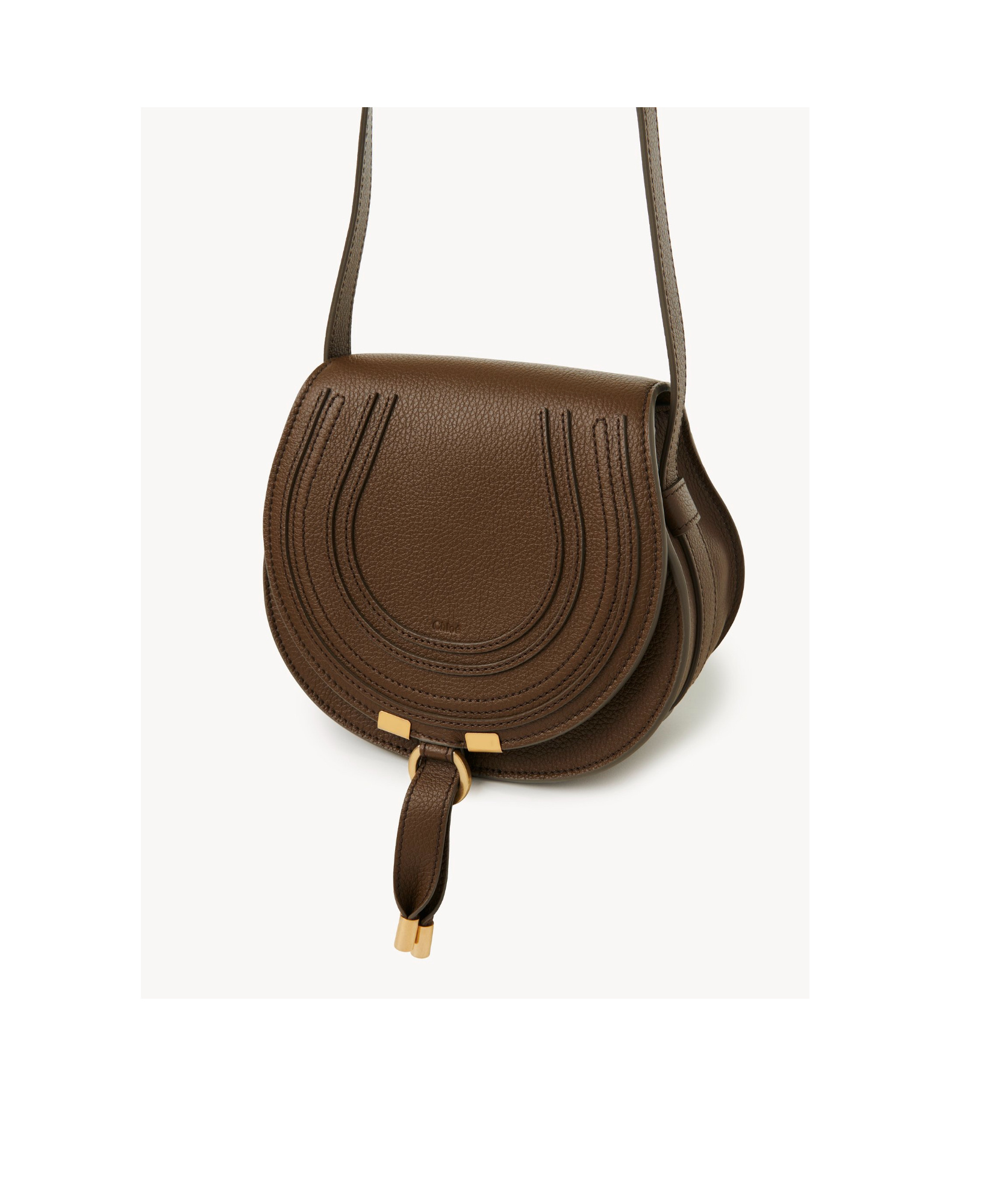 Chloé Small Marcie Saddle Bag In Green