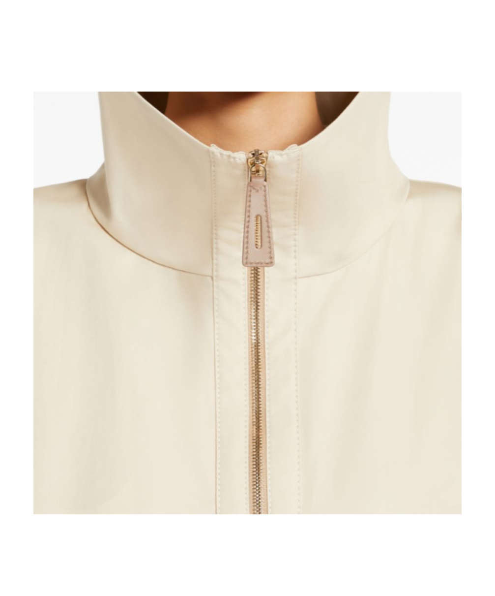 Max Mara Zippered Casual Jacket In White
