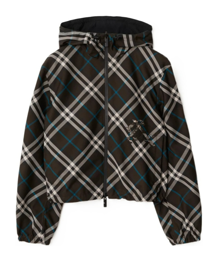 Burberry Reversible Checked Jacket In Black
