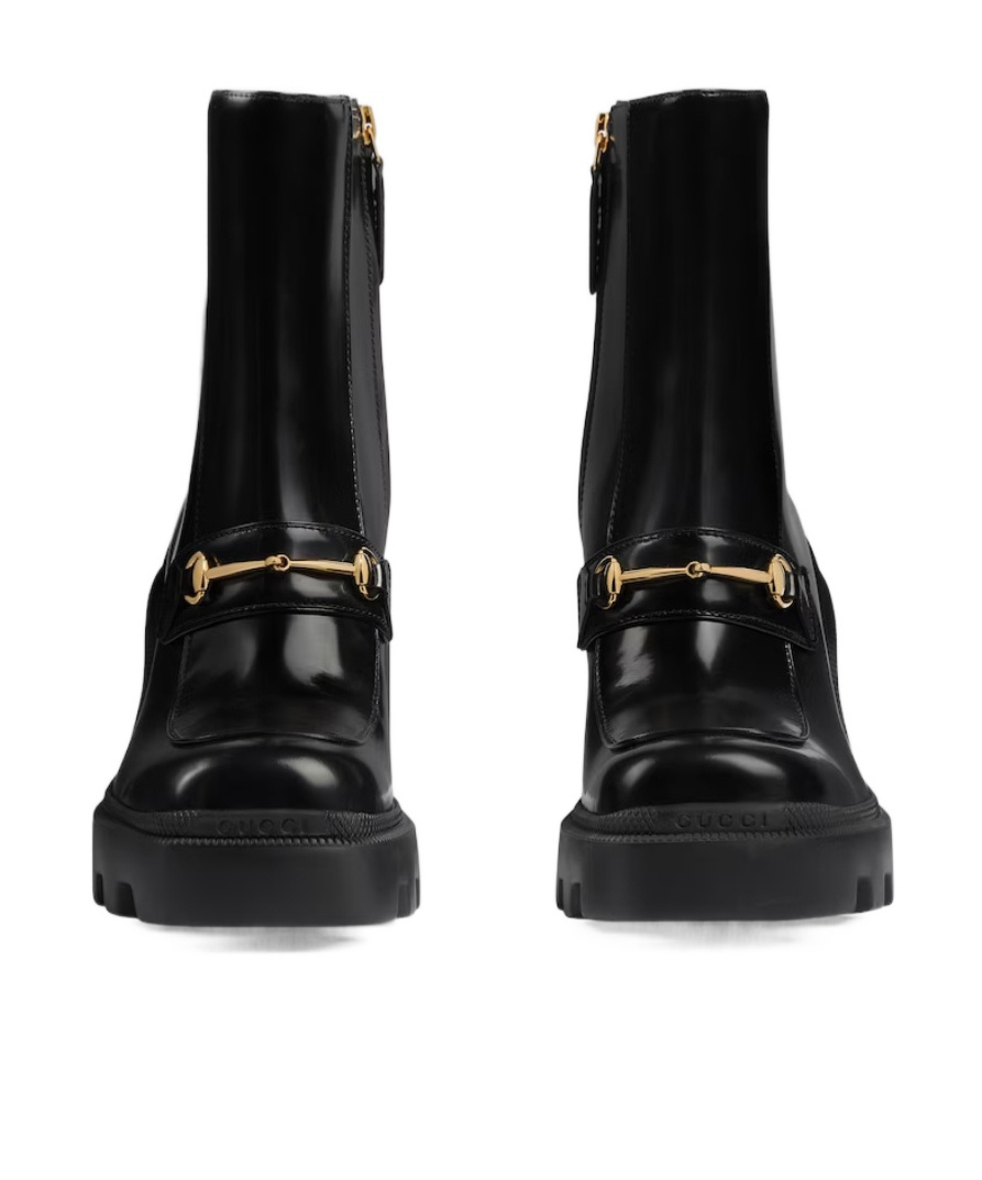 Gucci Damenstiefelette Mit Horsebit In Black