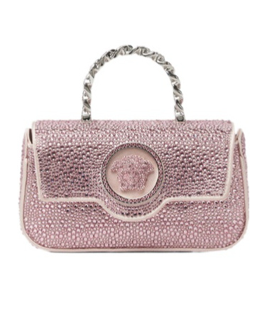 Versace Crystal La Medusa Mini Bag In Purple
