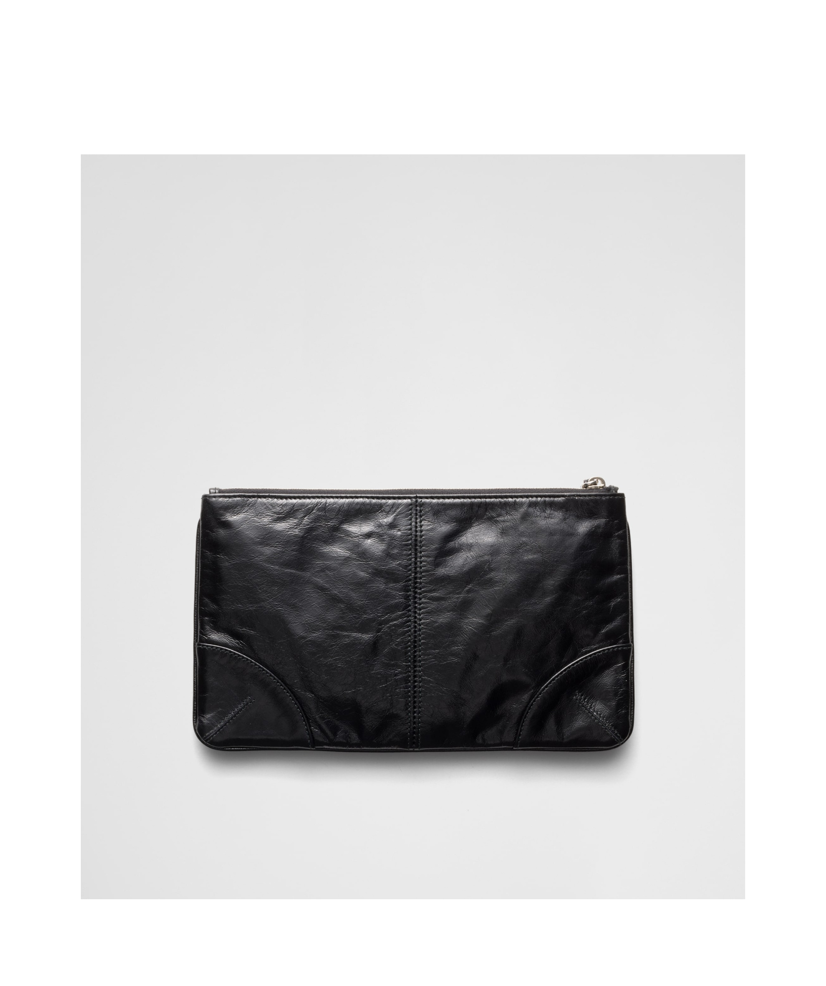 Prada Leather Wallet In Black