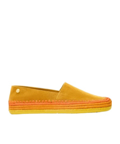 Loewe Rio Slipper In Suede And Raffia