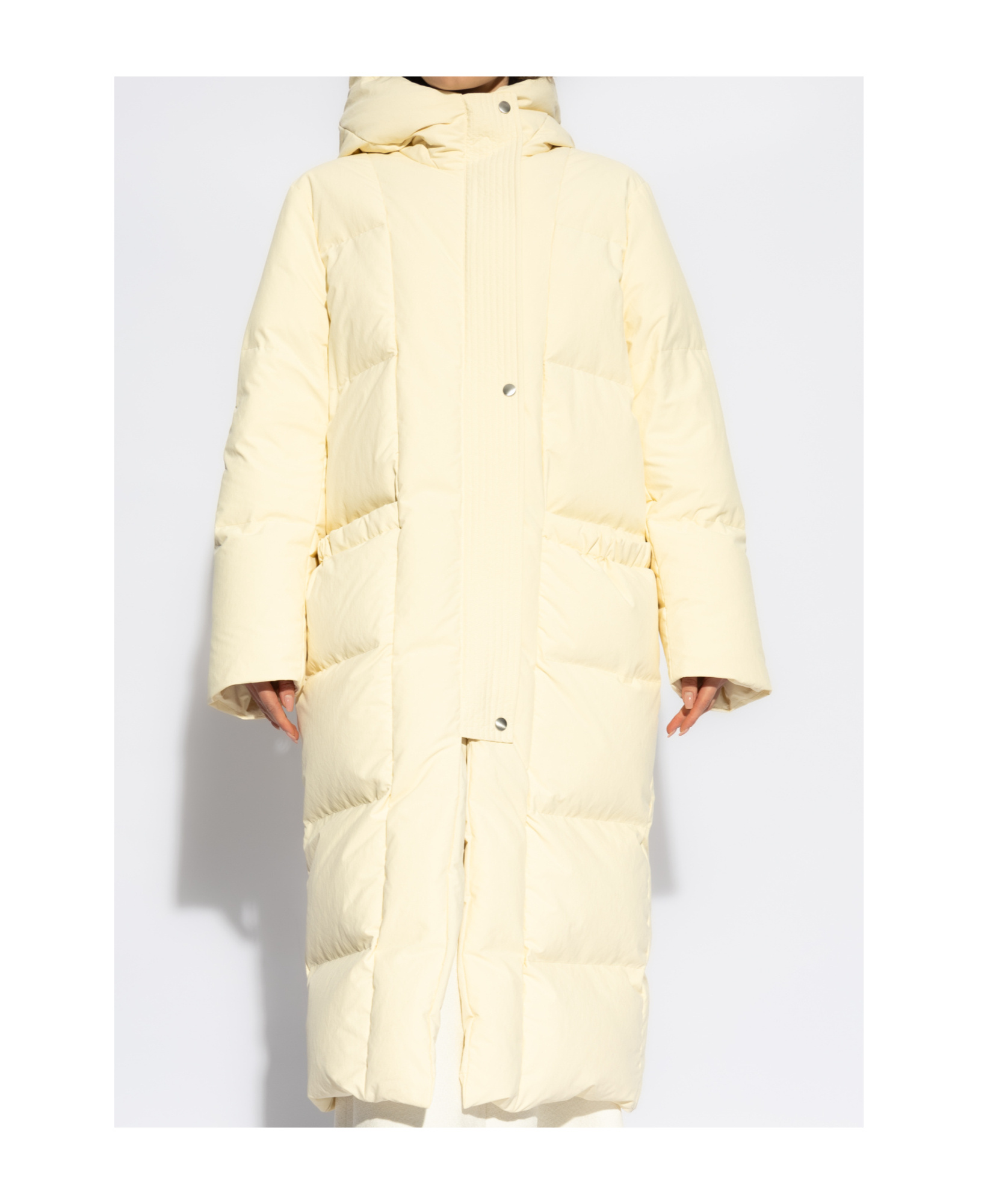 Jil Sander Beige Quilted Down Jacket In Nude