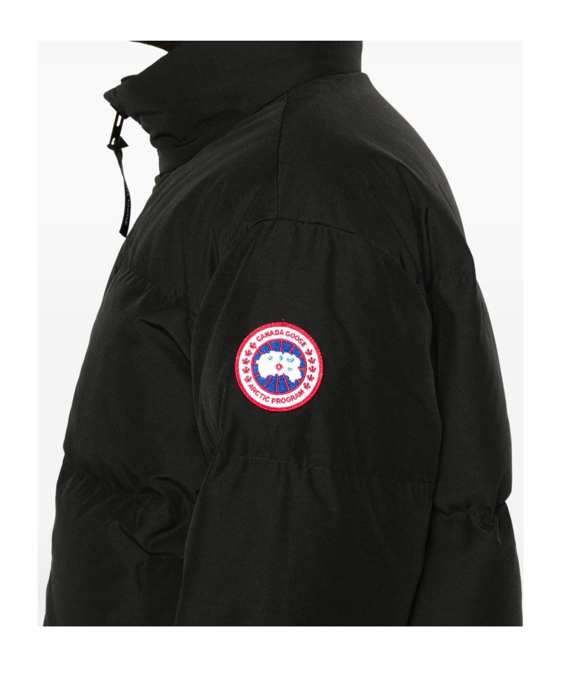 Canada Goose Bayview Logo Patch Down Jacket In Black
