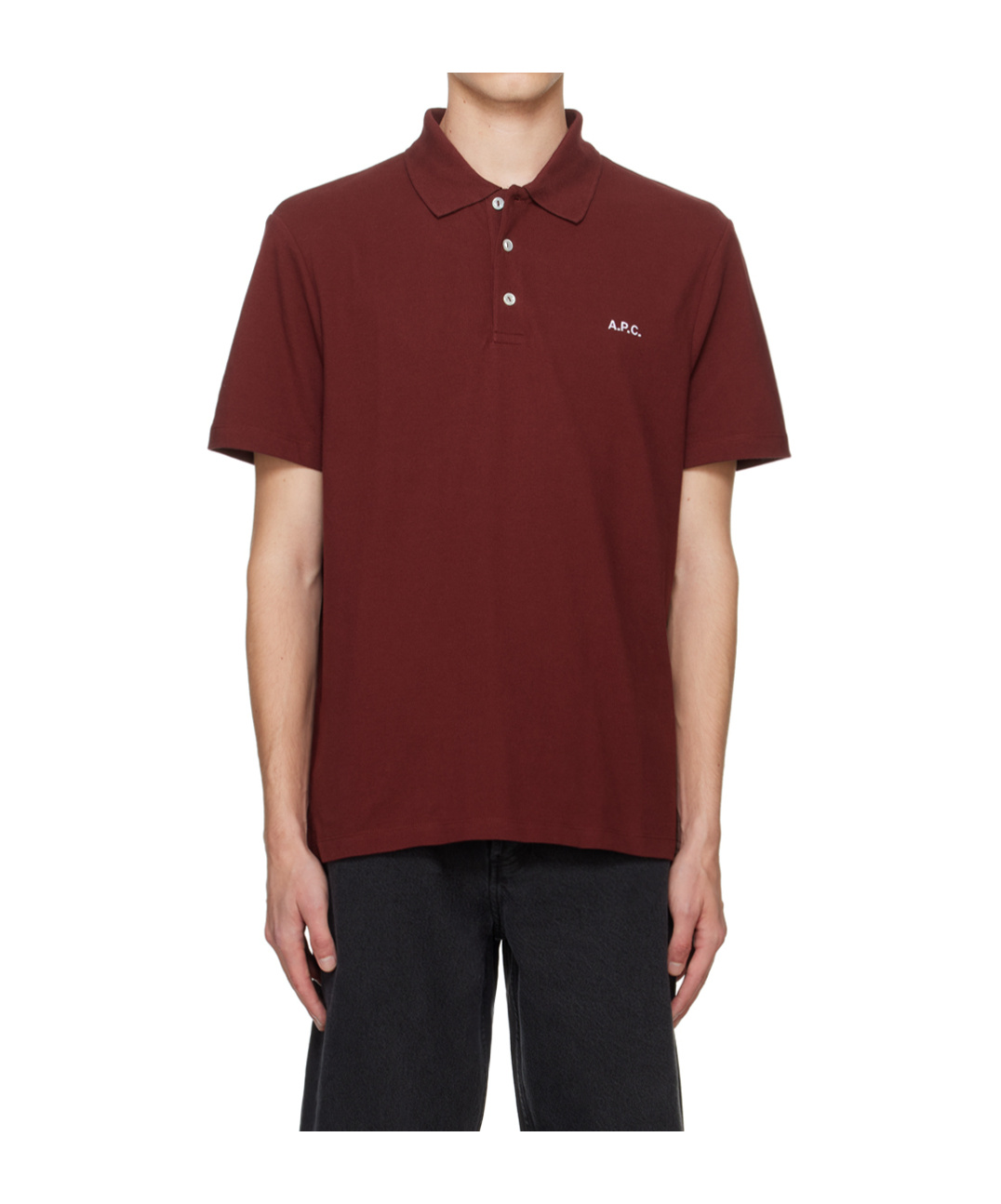 Apc Buckle Short Sleeve Polo Shirt In Red