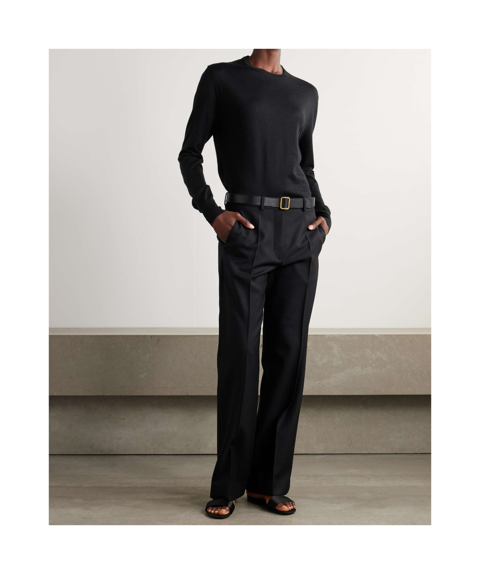The Row Long-sleeved Sweater In Black