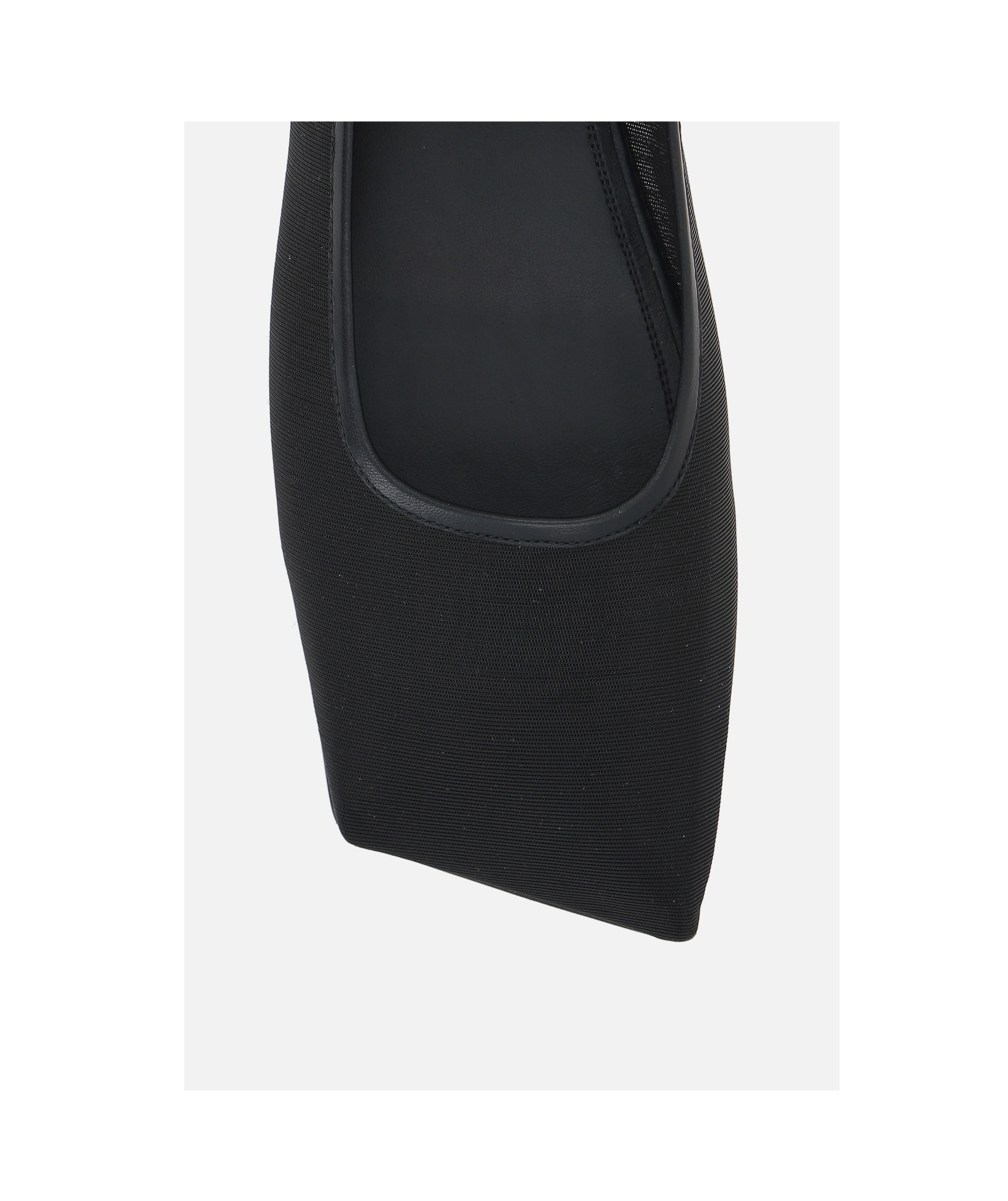 Shop Amina Muaddi Mesh Ballet Shoes In Black