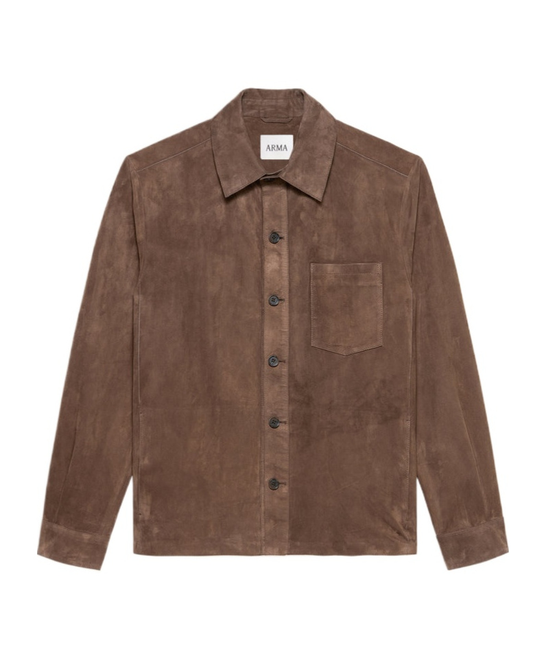 Arma Collared Long-sleeved Shirt In Brown