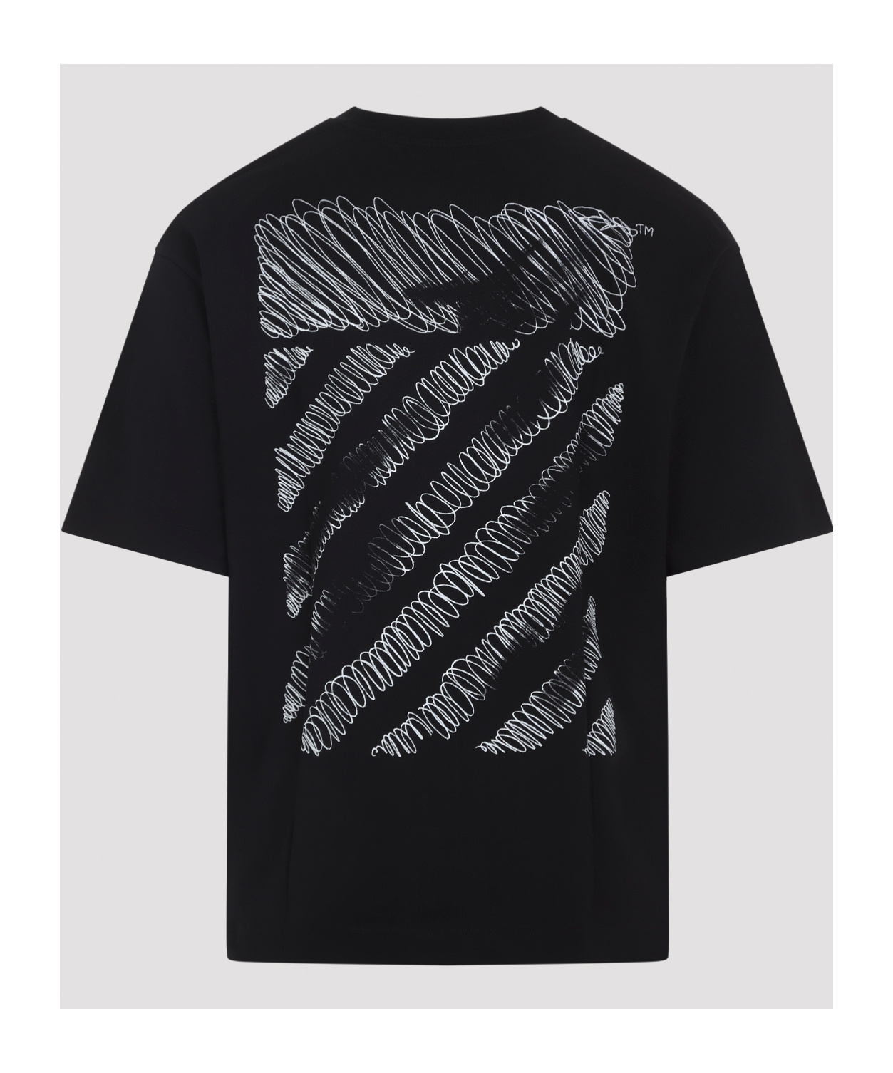 Off-white Graphic Print Short Sleeve Crew Neck T-shirt In Black
