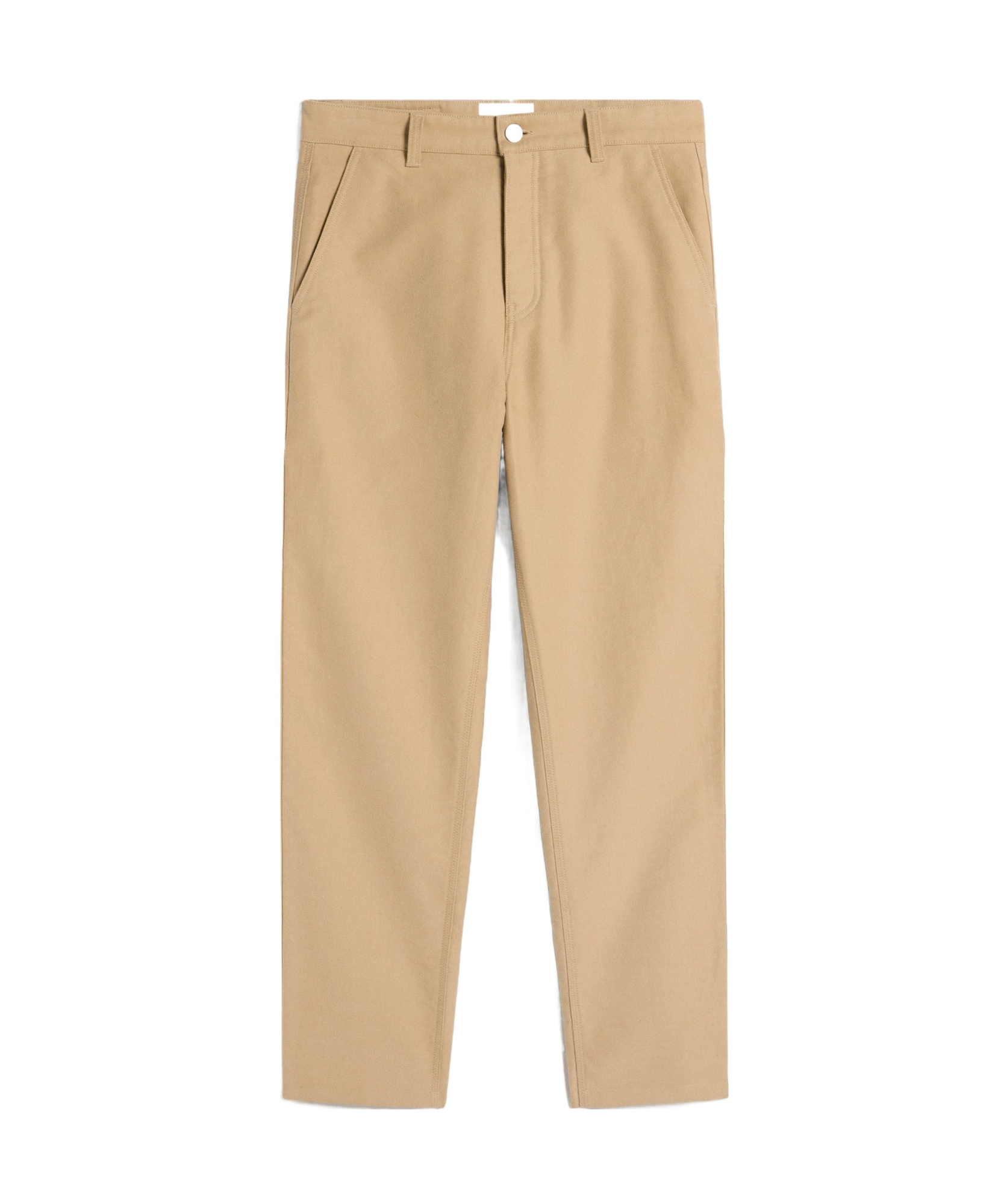 Shop Ami Alexandre Mattiussi Ami Logo-patch Worker Trousers In Nude