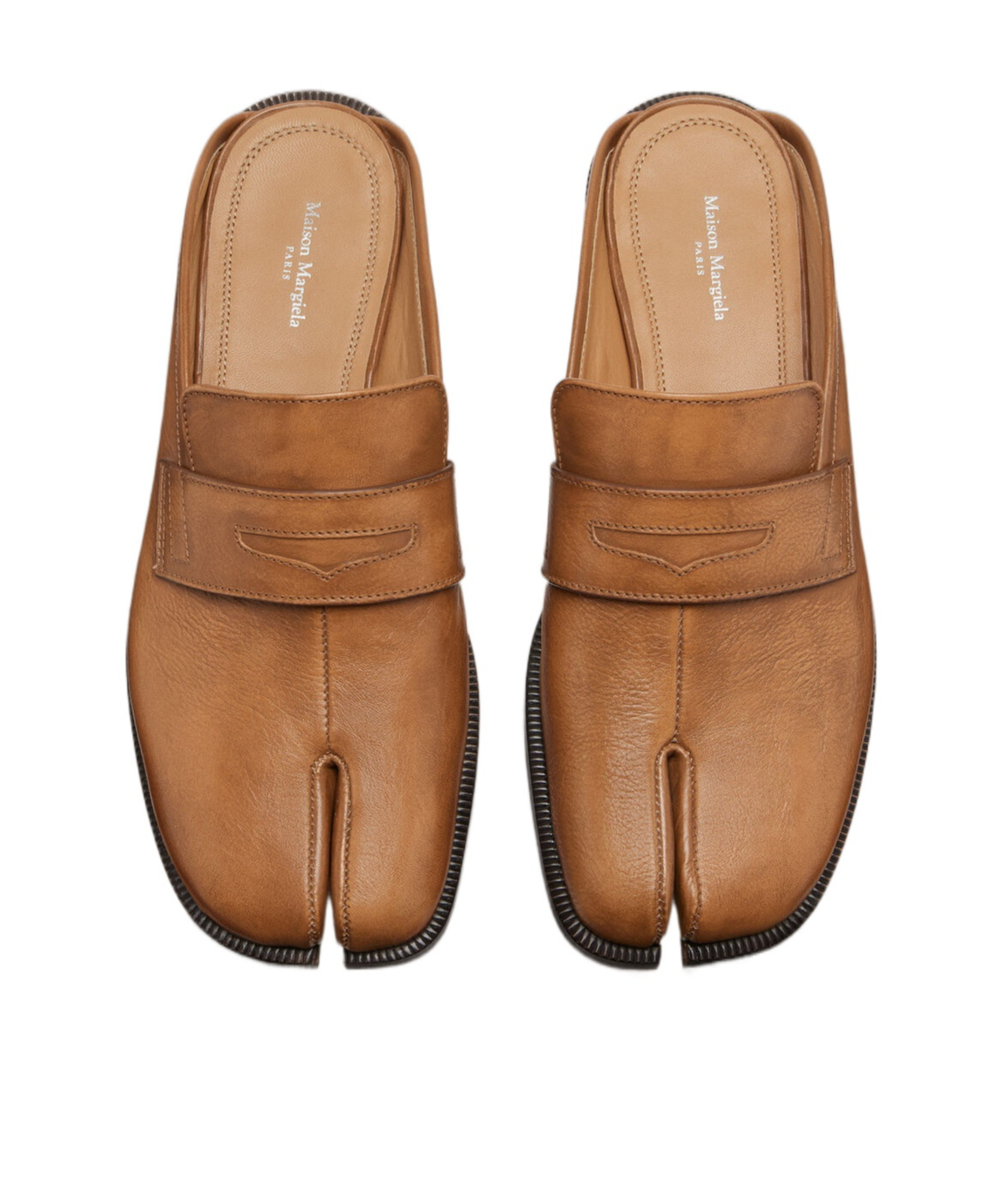 Maison Margiela Brown Tabi City Slip-on Loafers In Brown