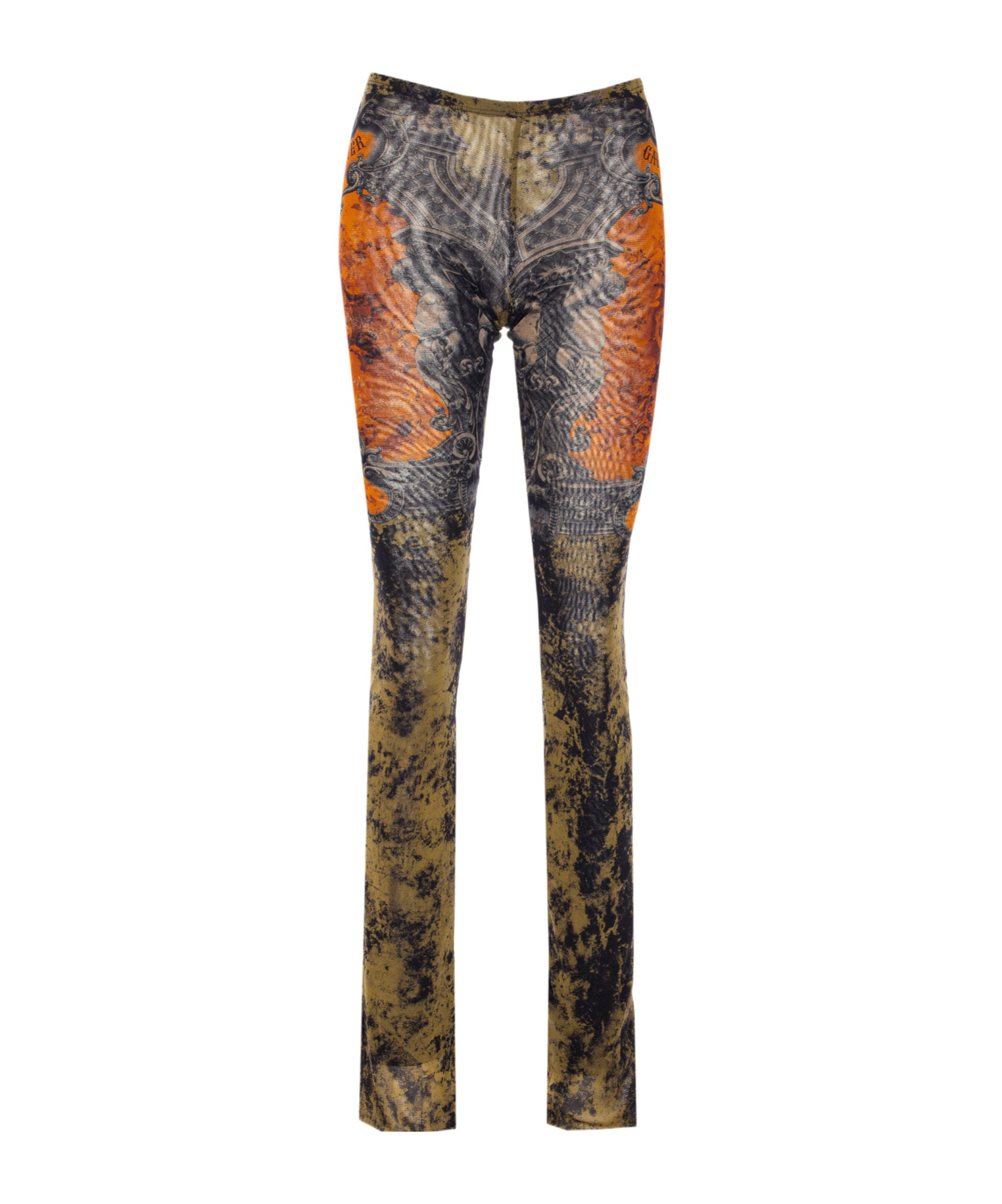 Jean Paul Gaultier Women The Medaillon Print Mesh Trousers