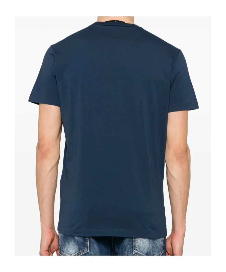 Dsquared2 Logo-flocked T-shirt In Blue